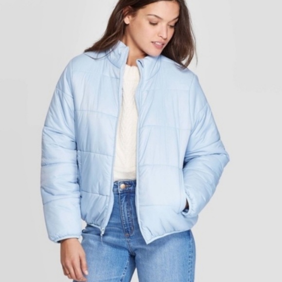 Universal Thread Light Blue Puffer Jacket - Picture 2 of 7